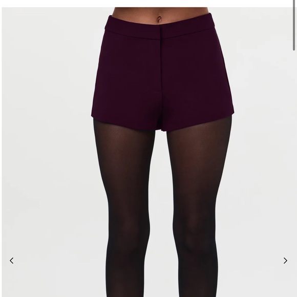Pants - Naked wardrobe Burgundy Shorts